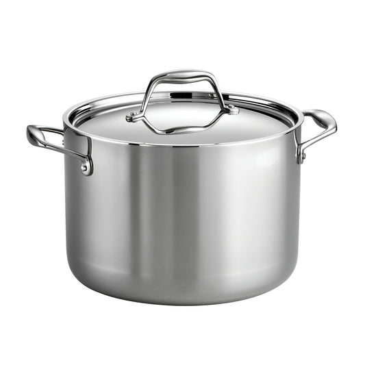 Tramontina Signature 8 Quart Tri-Ply Clad Stainless Steel Covered Stock Pot
