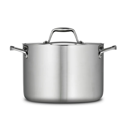 Tramontina Signature 8 Quart Tri-Ply Clad Stainless Steel Covered Stock Pot