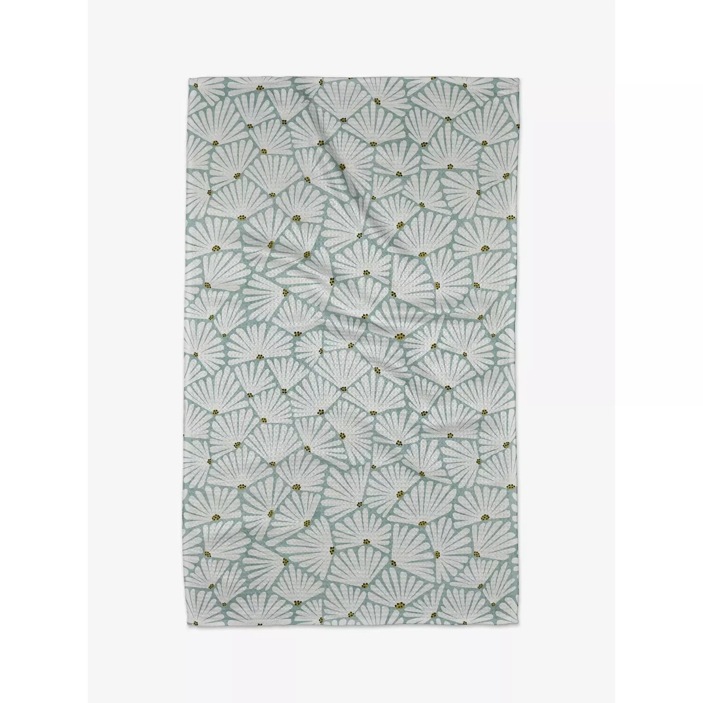 Solie Teal Geometry Kitchen Tea Towel