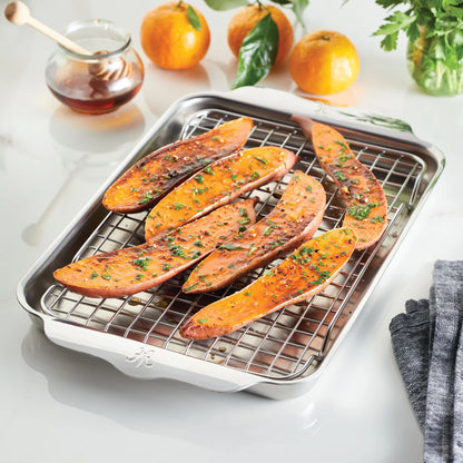 OvenBond Tri-ply Quarter Sheet Pan with Rack