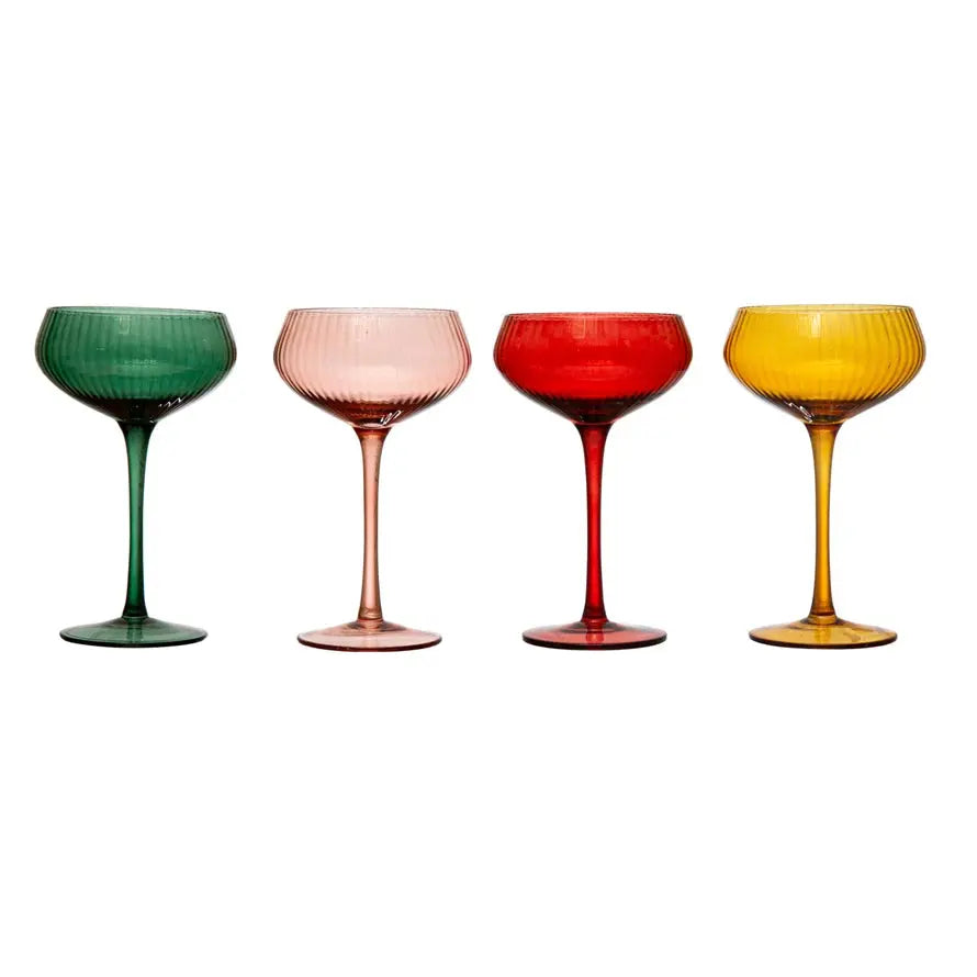 Stemmed Champagne/Coupe Glass 4-1/4" Round x 6-3/4"H 8 oz.  Browns Kitchen