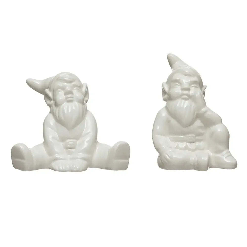 Stoneware Gnome Salt and Pepper Shakers, Set of 2  Browns Kitchen