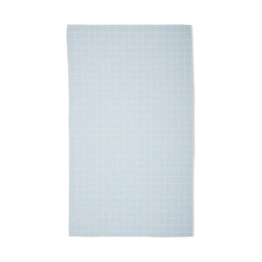 Summer Grid Blue Geometry Tea Towel Kitchen Towels Browns Kitchen