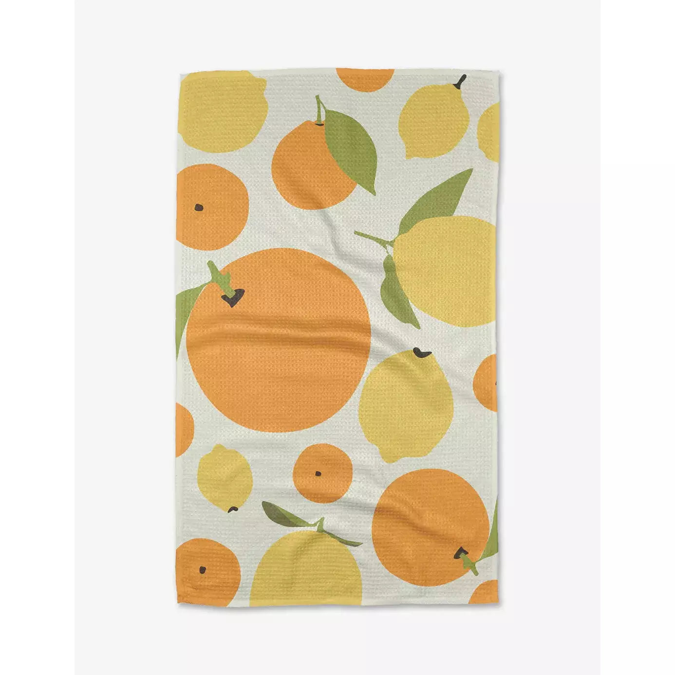 Sunny Lemons + Oranges Geometry Tea Towel Geometry