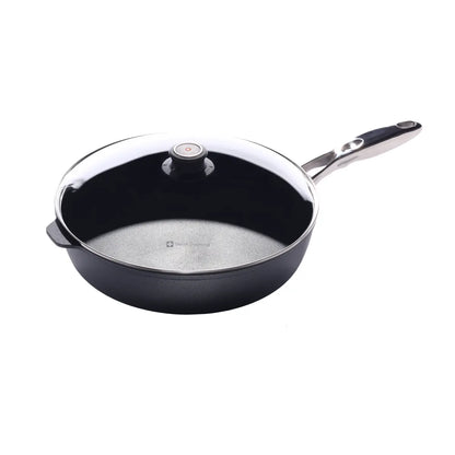 Swiss Diamond HD 5.8 qt Nonstick Saute Pan with Stainless Steel Handle & Glass Lid SWISS DIAMOND