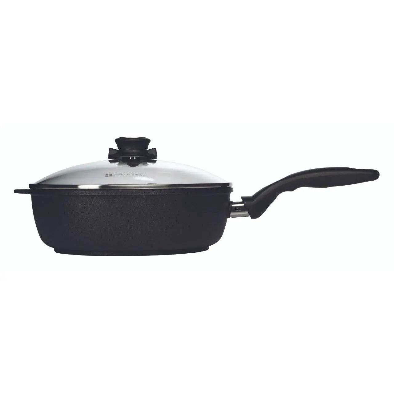 Swiss Diamond XD 3.8 qt Nonstick Saute Pan with Glass Lid SWISS DIAMOND