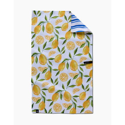 Lemon Bliss Double Sided Geometry Tea Towel