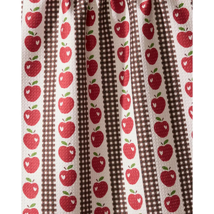 Apple Picking Day Geometry Tea Towel