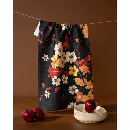 Autumn Whispers Geometry Tea Towel