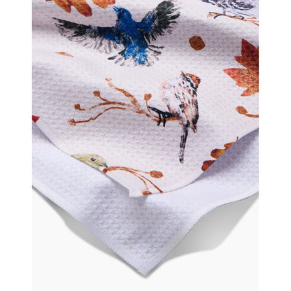 Autumnal Bird Skies Geometry Tea Towel