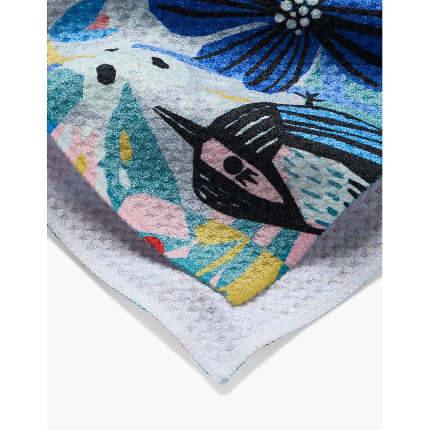 Birds and Berries Geometry Kitchen Tea Towel