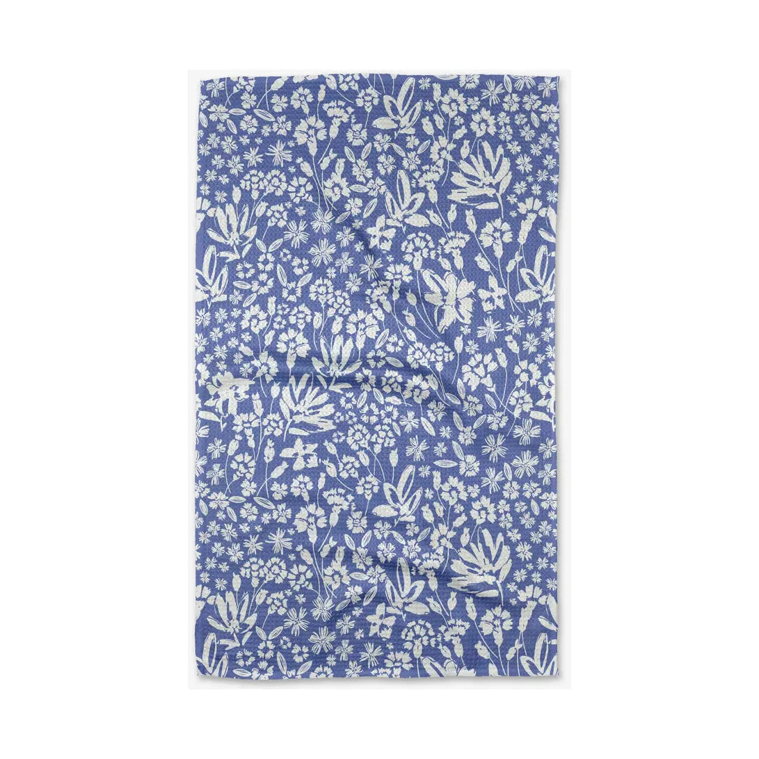 Bloom Me Over Floral Geometry Tea Towel