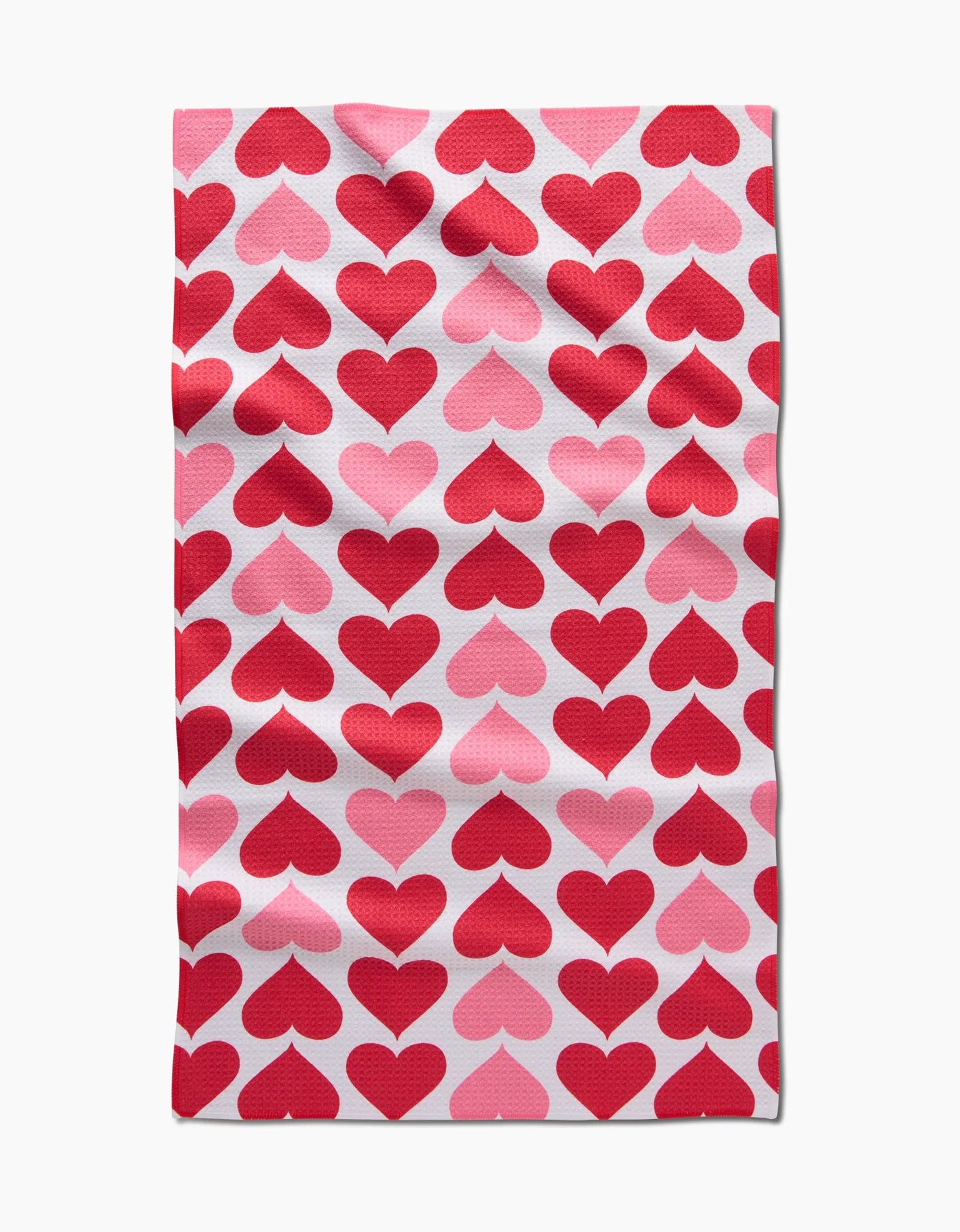 Blushing Hearts Geometry Tea Towel