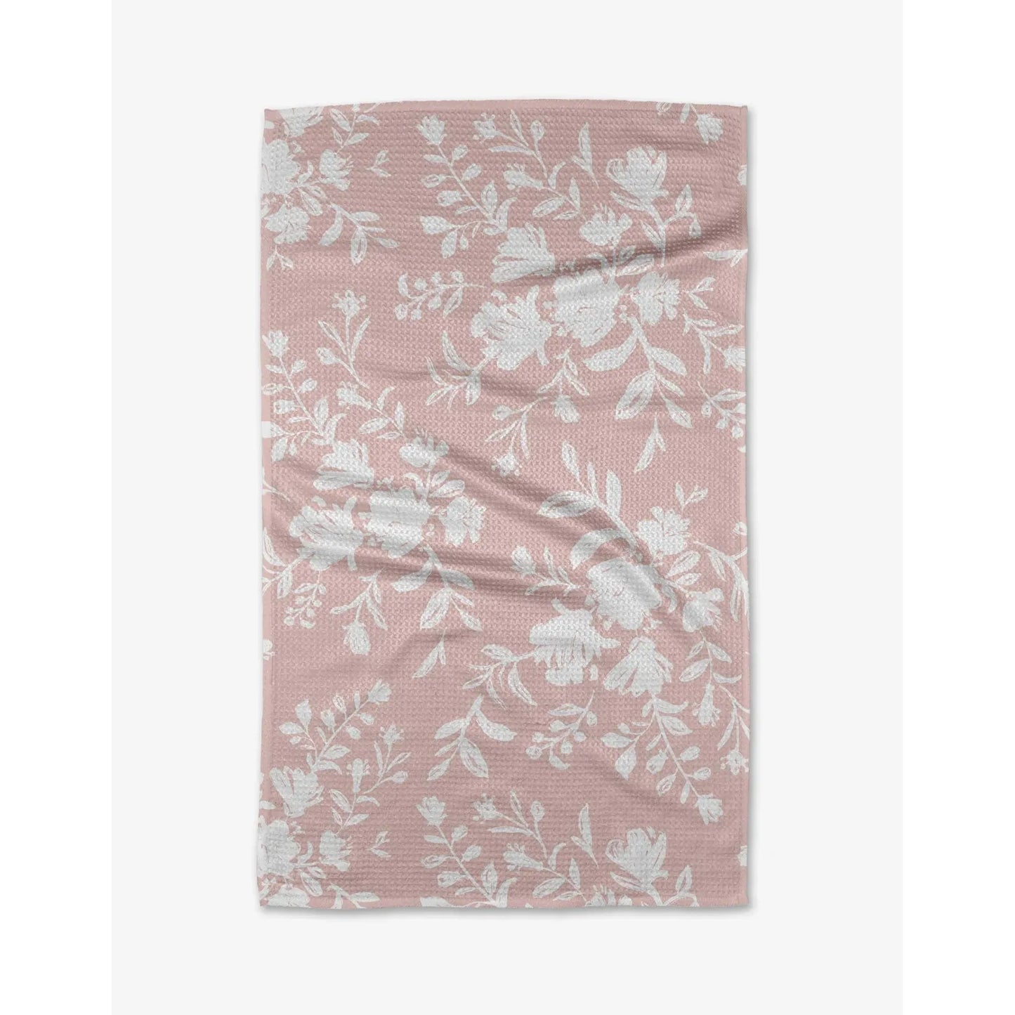 Botanical Silhouettes Blush Geometry Kitchen Tea Towel