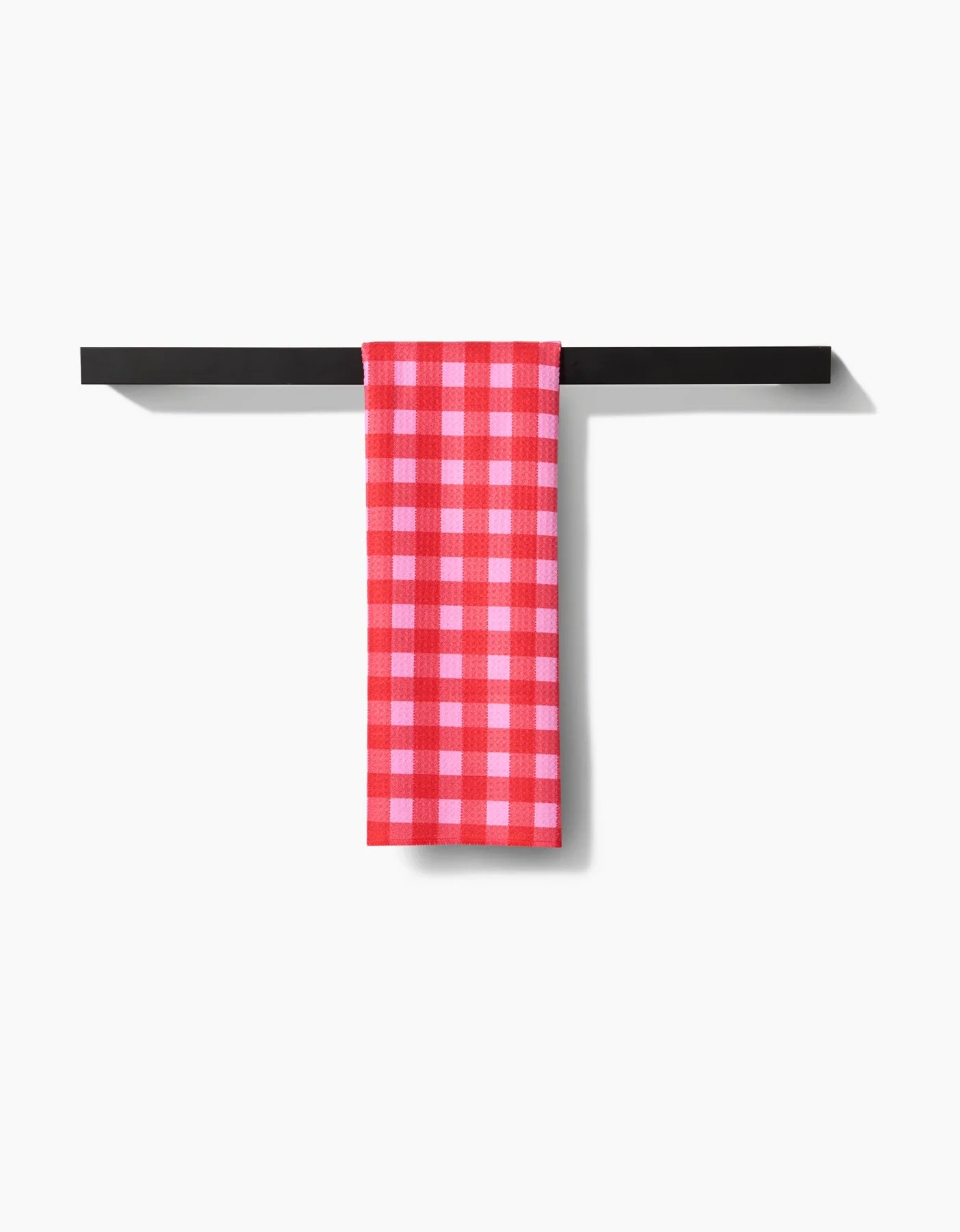 Cherry Gingham Geometry Tea Towel