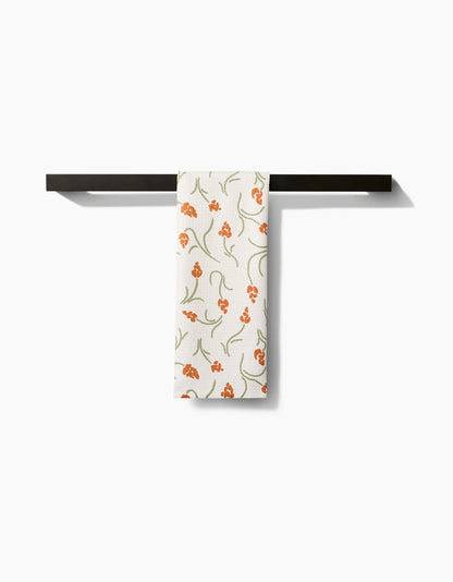 Crayon Floral Geometry Tea Towel