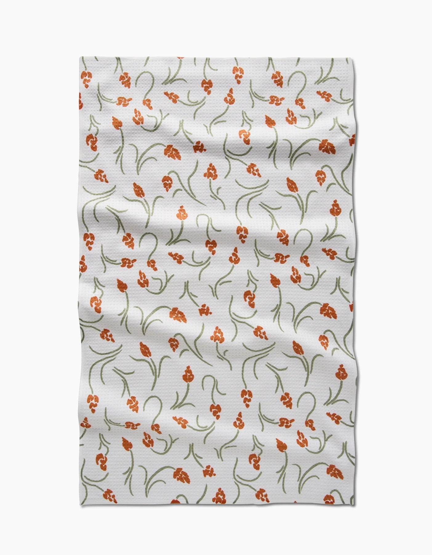 Crayon Floral Geometry Tea Towel