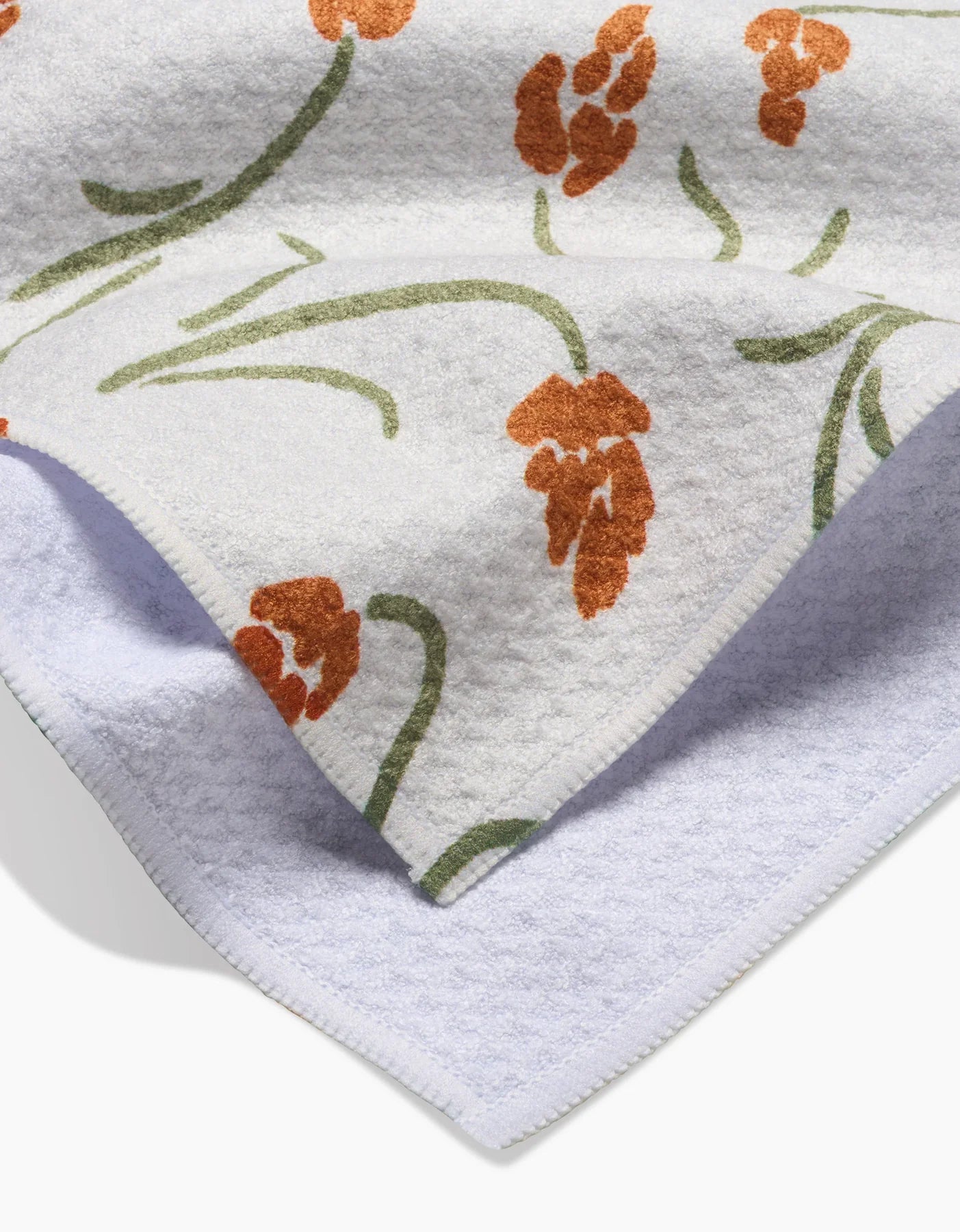 Crayon Floral Geometry Tea Towel