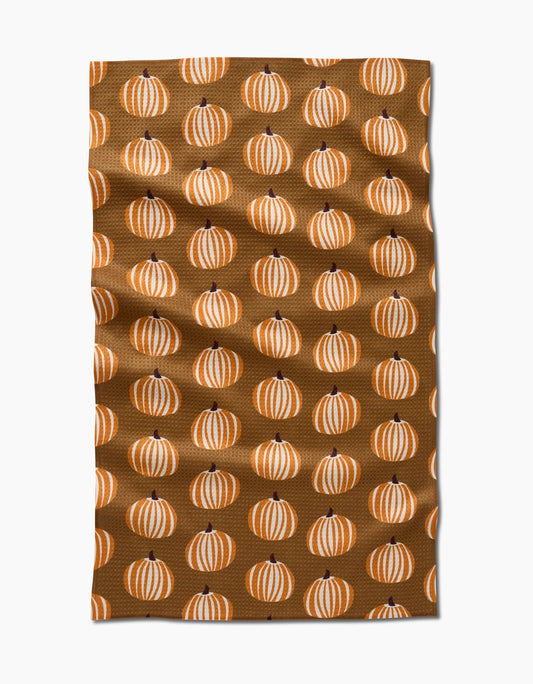 Dancing Pumpkins Geometry Tea Towel