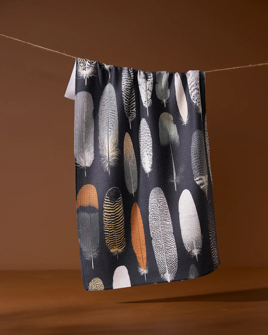 Featherfall Geometry Tea Towel