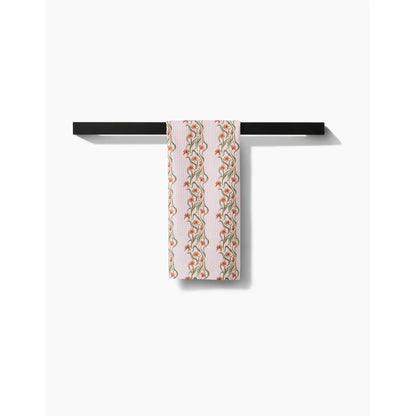 Fall Floral Stripes Geometry Tea Towel