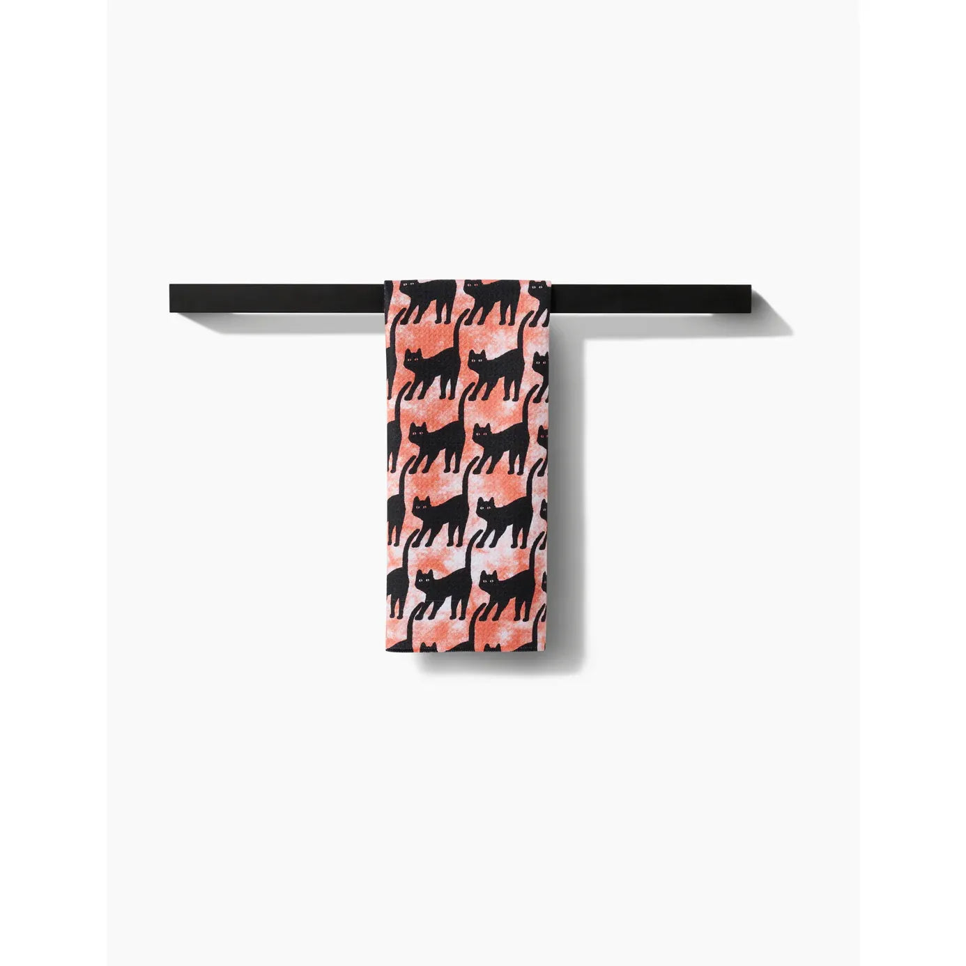 Halloweeny Cats Geometry Tea Towel