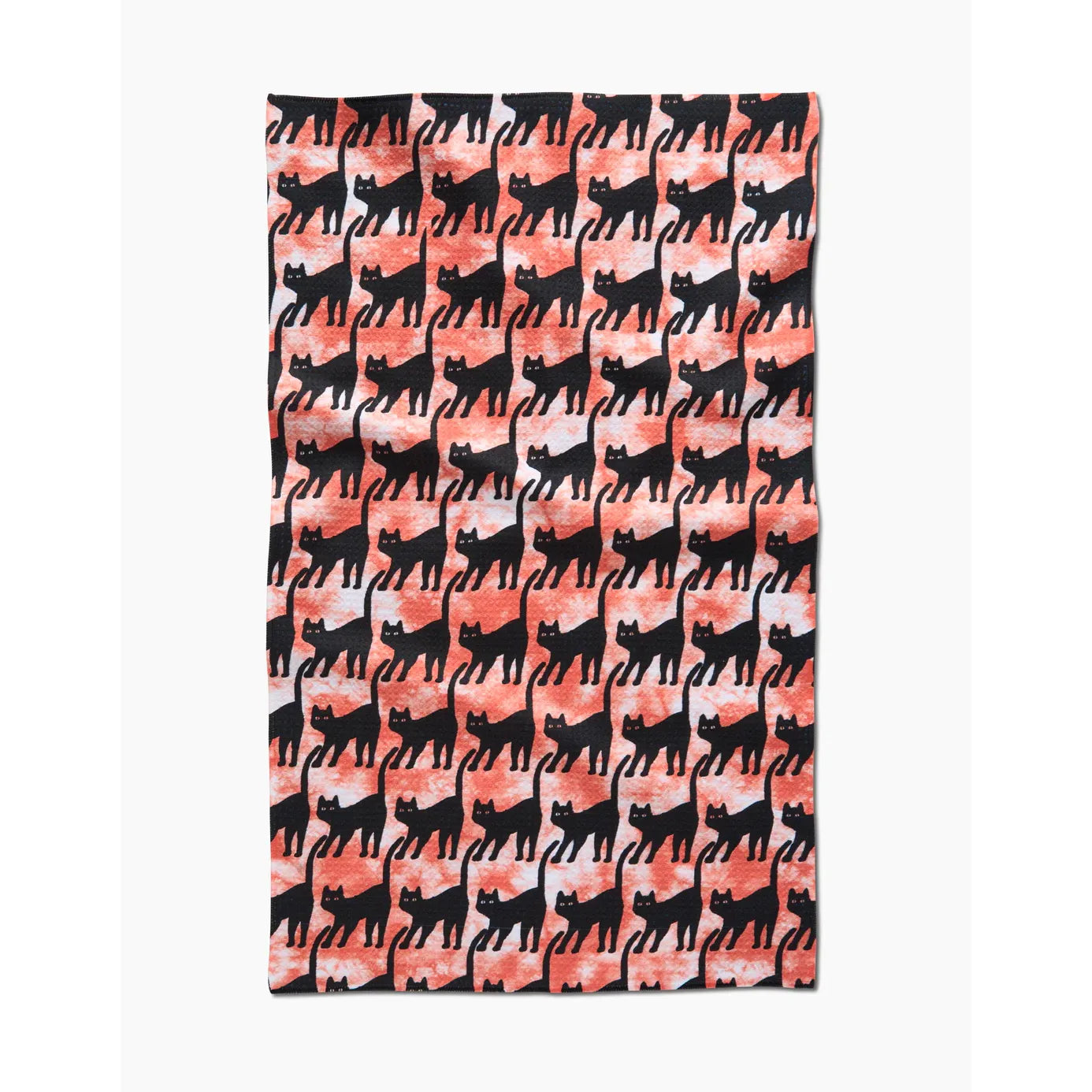 Halloweeny Cats Geometry Tea Towel