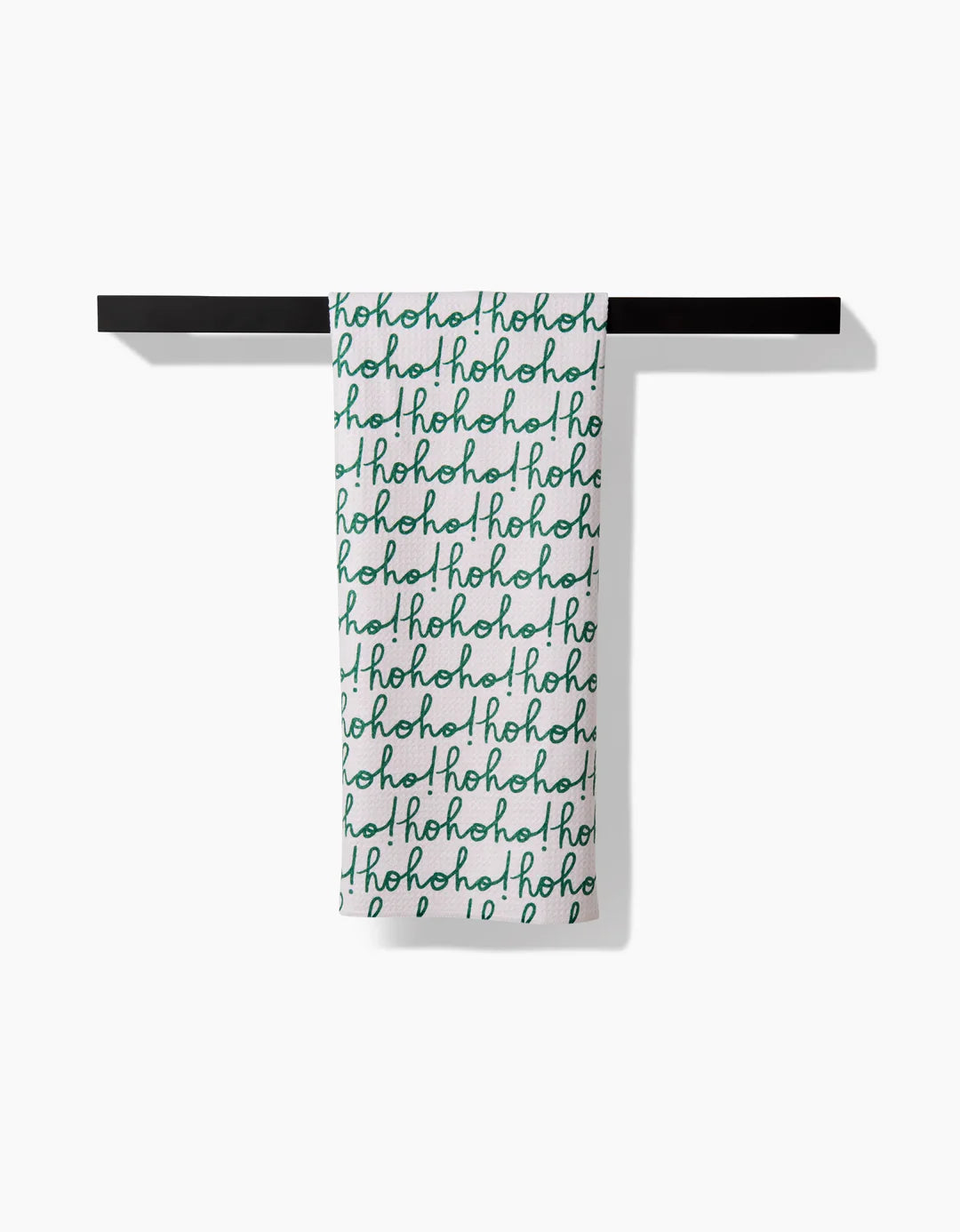 Ho Ho Holiday Green Geometry Tea Towel