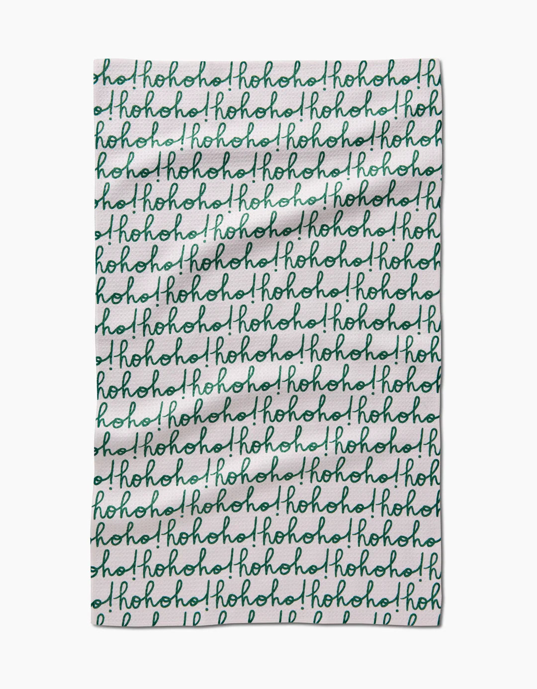 Ho Ho Holiday Green Geometry Tea Towel