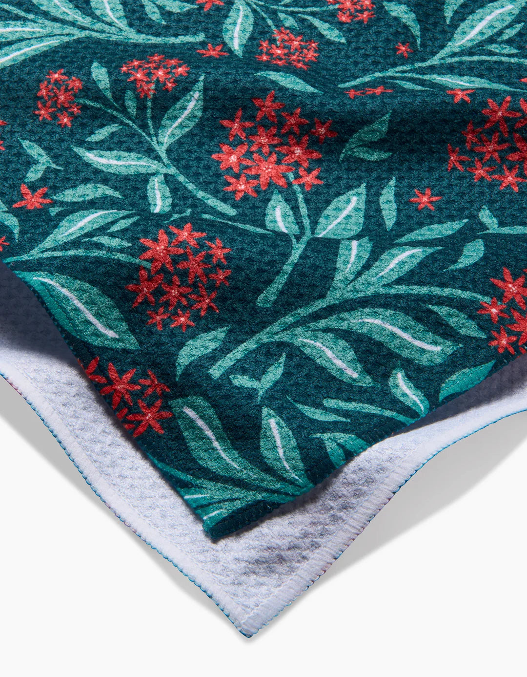 Holiday Blooms Geometry Tea Towel