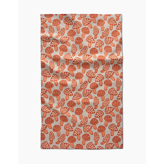 Many Mushrooms Geometry Tea Towel