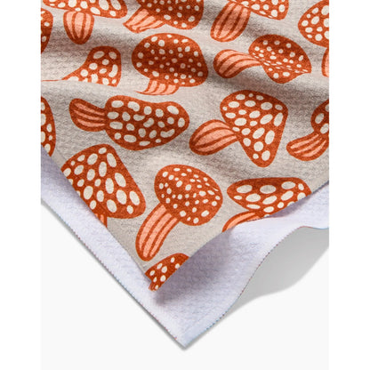 Many Mushrooms Geometry Tea Towel