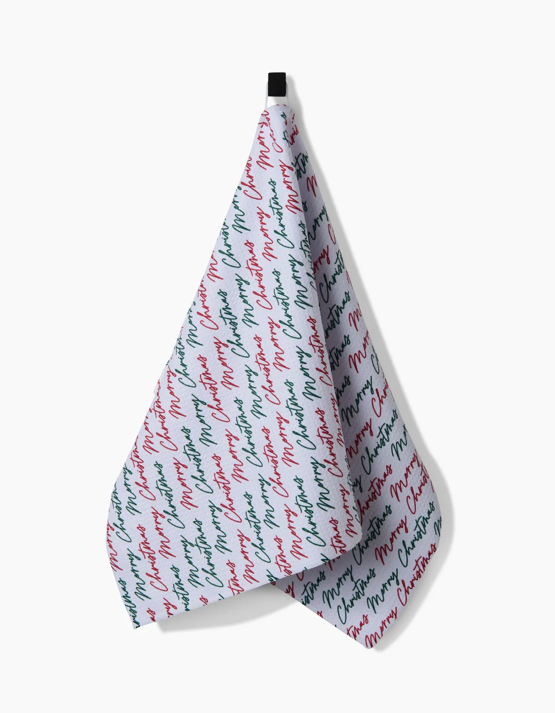 Merry Christmas Greetings Geometry Tea Towel