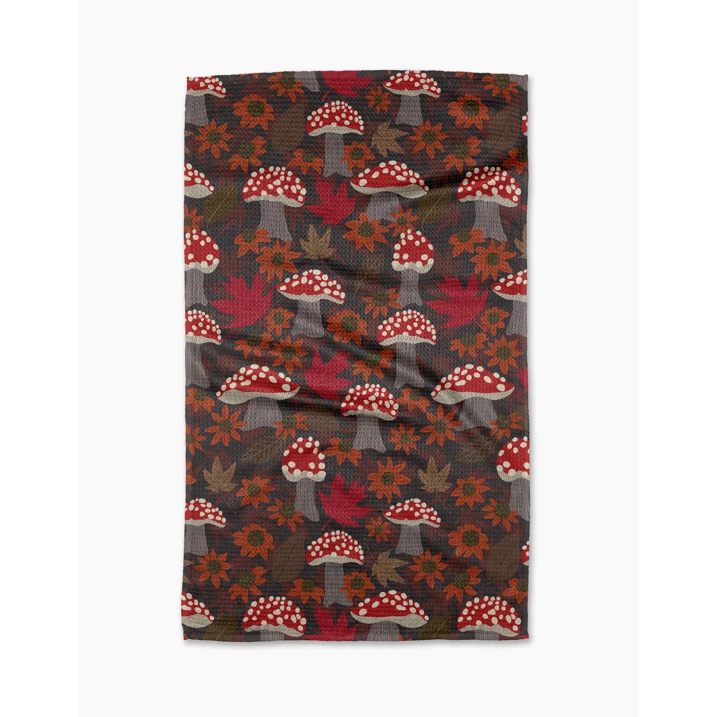 Mushroom Forest Geometry Kitchen Tea Towel