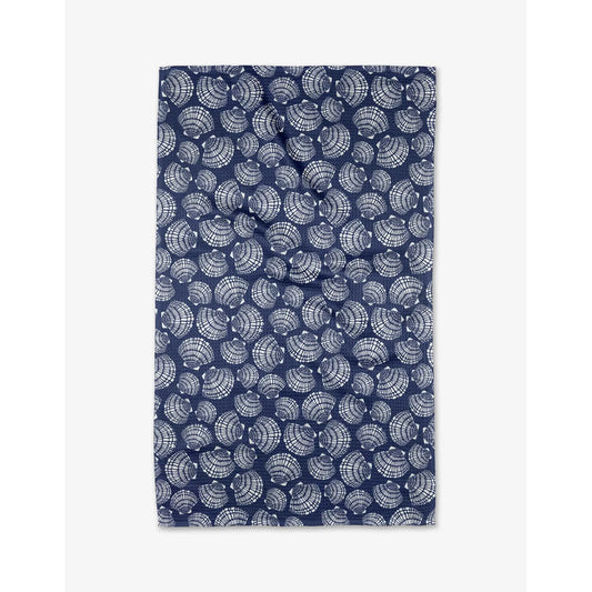 Nautical Seashells Geometry Tea Towel