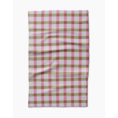 Patricia Plaid Geometry Tea Towel