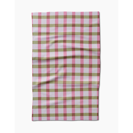 Patricia Plaid Geometry Tea Towel