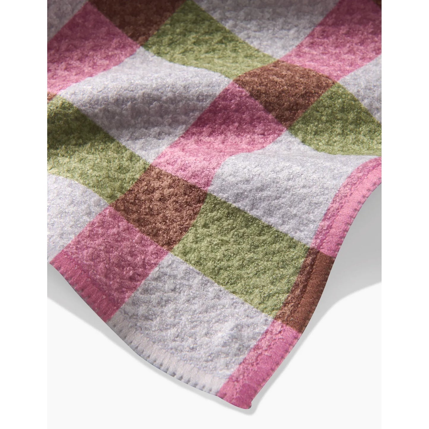 Patricia Plaid Geometry Tea Towel