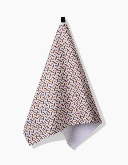 Plated Fall Berry Natural Geometry Tea Towel