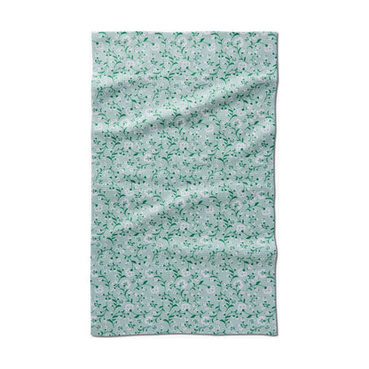 Plumbago Bloom Geometry Tea Towel