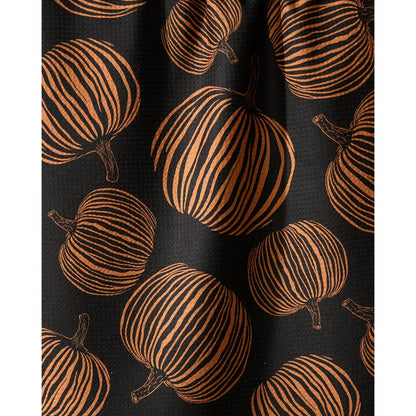 Pumpkin Noir Geometry Tea Towel