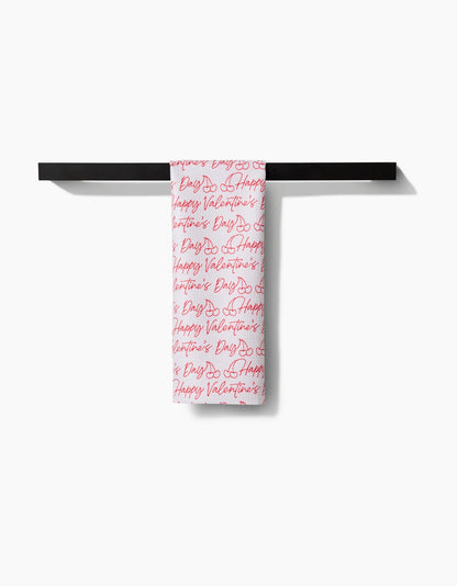 Saint Valentine Geometry Tea Towel