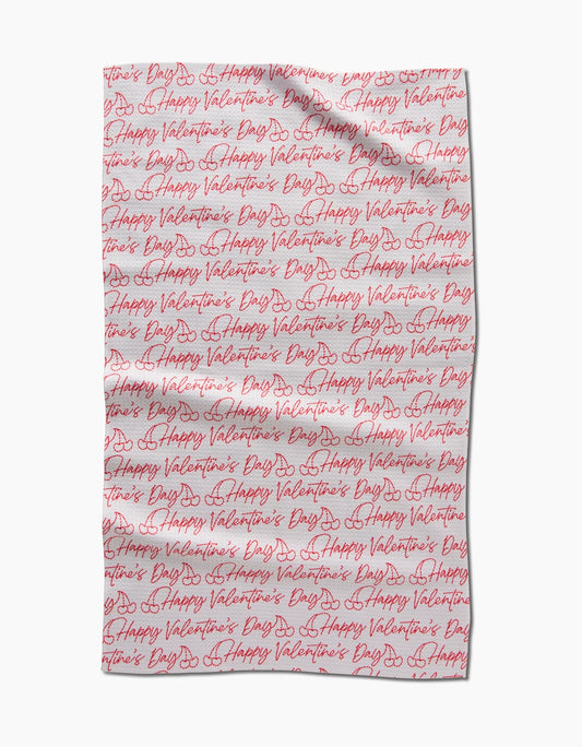 Saint Valentine Geometry Tea Towel