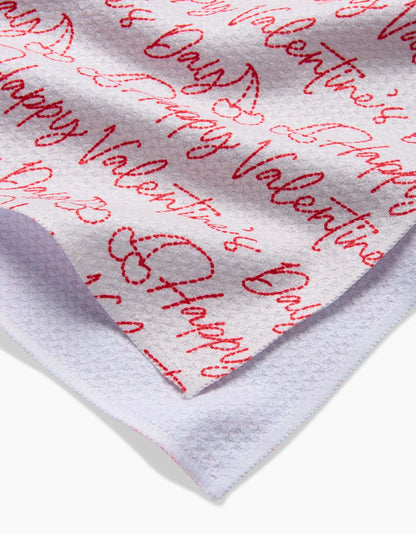 Saint Valentine Geometry Tea Towel