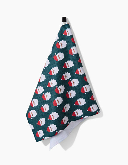 Santa Geometry Tea Towel