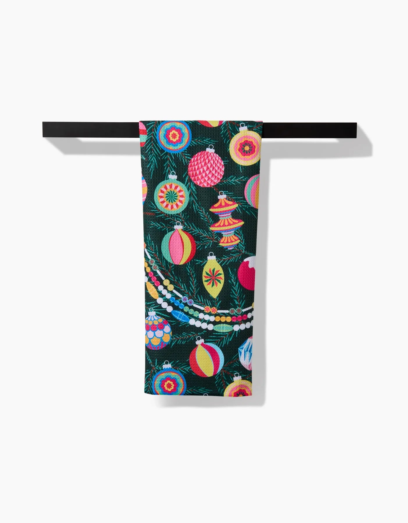 Shiny Ornaments Geometry Tea Towel