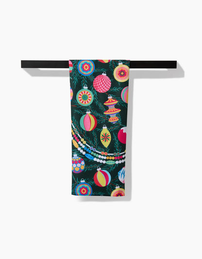 Shiny Ornaments Geometry Tea Towel