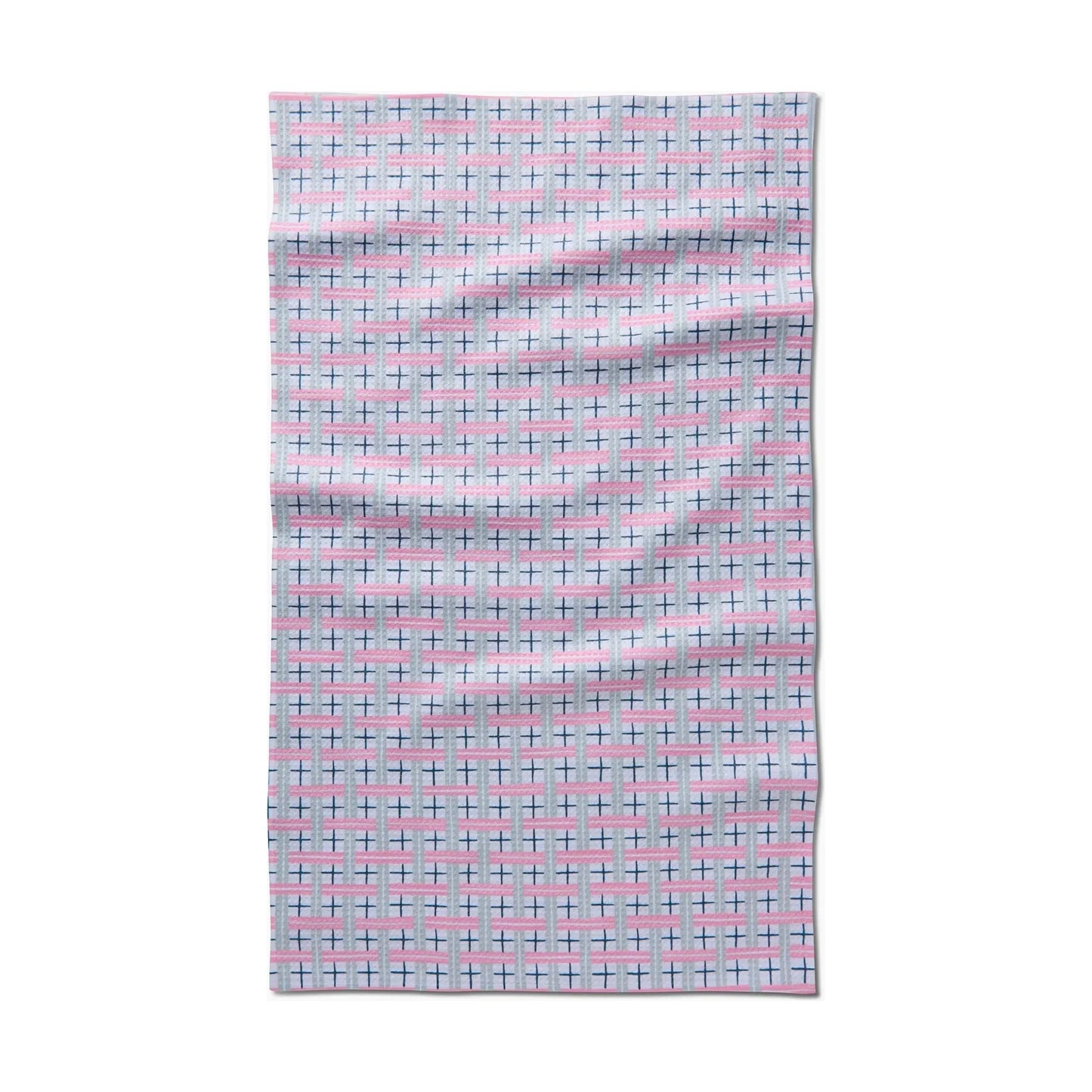 Spring Cottage Plaid Geometry Tea Towel