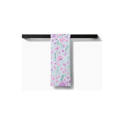 Spring Fleur Blooms Geometry Tea Towel