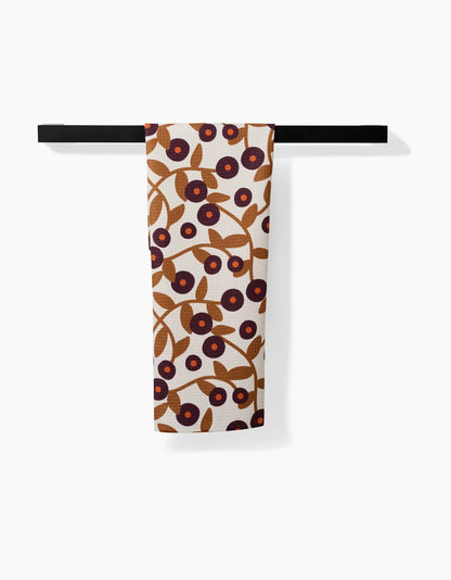 Swirling Vines Geometry Tea Towel